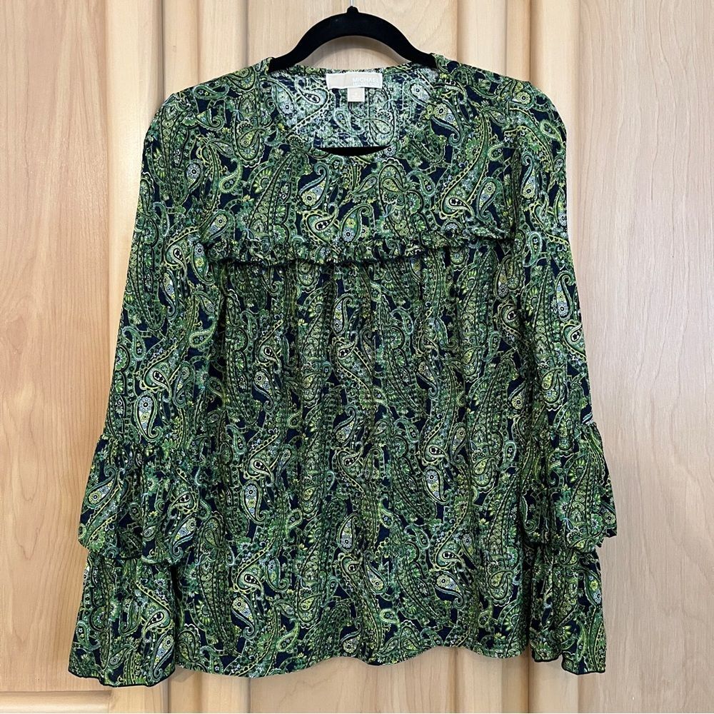 Green Paisley Women's Top